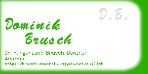 dominik brusch business card